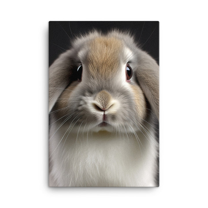 Mini Lop Bunny Canvas - PosterfyAI.com
