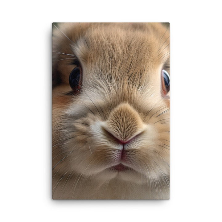 Charming Mini Lop Bunny Canvas - PosterfyAI.com