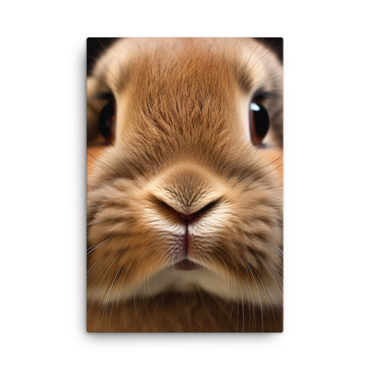 Charming Mini Lop Bunny Canvas - PosterfyAI.com