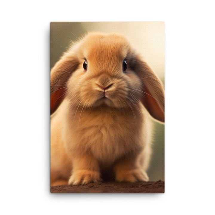 Adorable Mini Lop Bunny Canvas - PosterfyAI.com