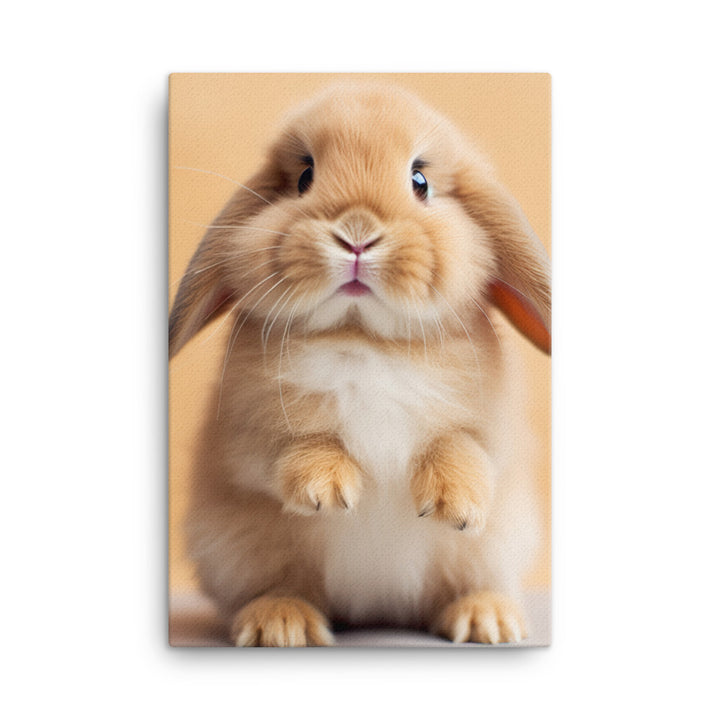 Adorable Mini Lop Bunny Canvas - PosterfyAI.com