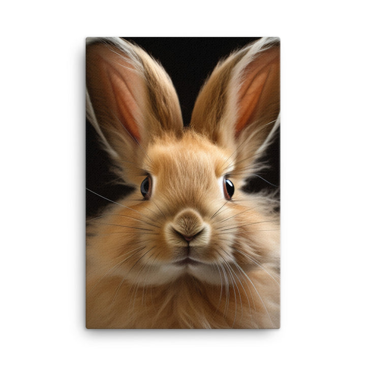 Charming Lionhead Bunny Canvas - PosterfyAI.com