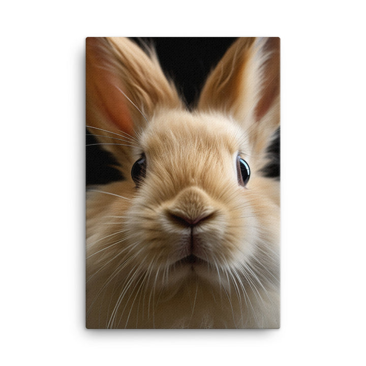 Charming Lionhead Bunny Canvas - PosterfyAI.com