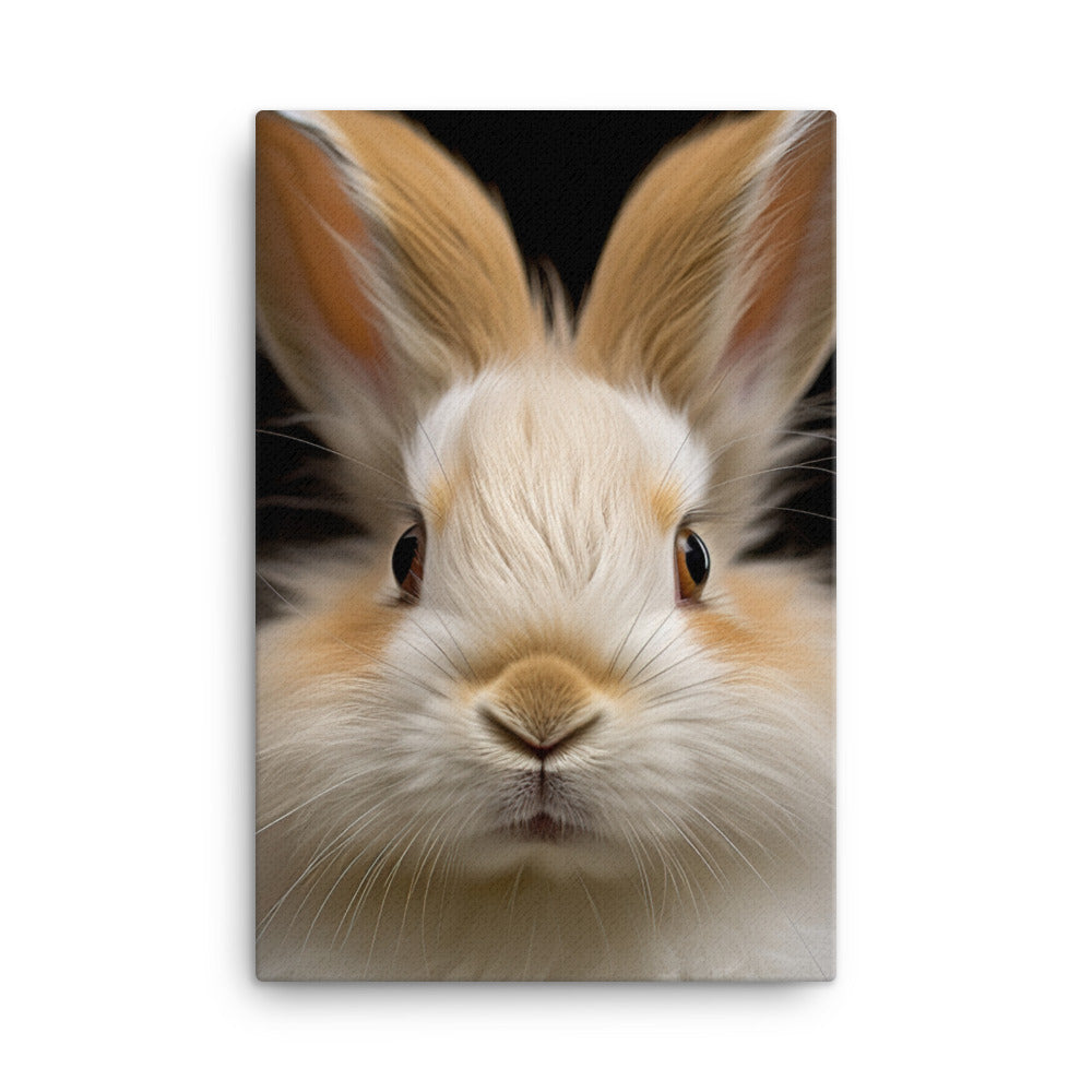 Charming Lionhead Bunny Canvas - PosterfyAI.com