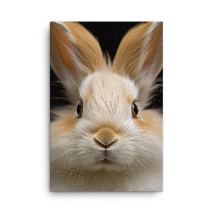 Charming Lionhead Bunny Canvas - PosterfyAI.com