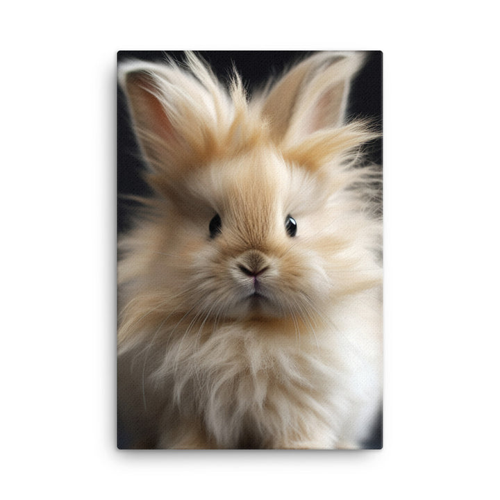 Adorable Lionhead Bunny Canvas - PosterfyAI.com