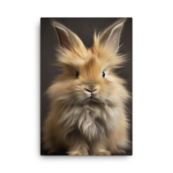 Adorable Lionhead Bunny Canvas - PosterfyAI.com