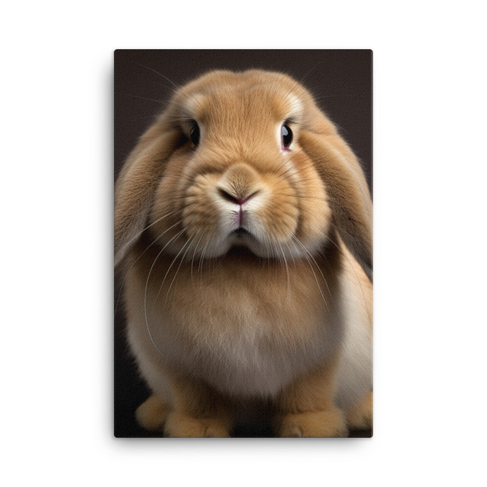 Holland Lop Bunny Canvas - PosterfyAI.com