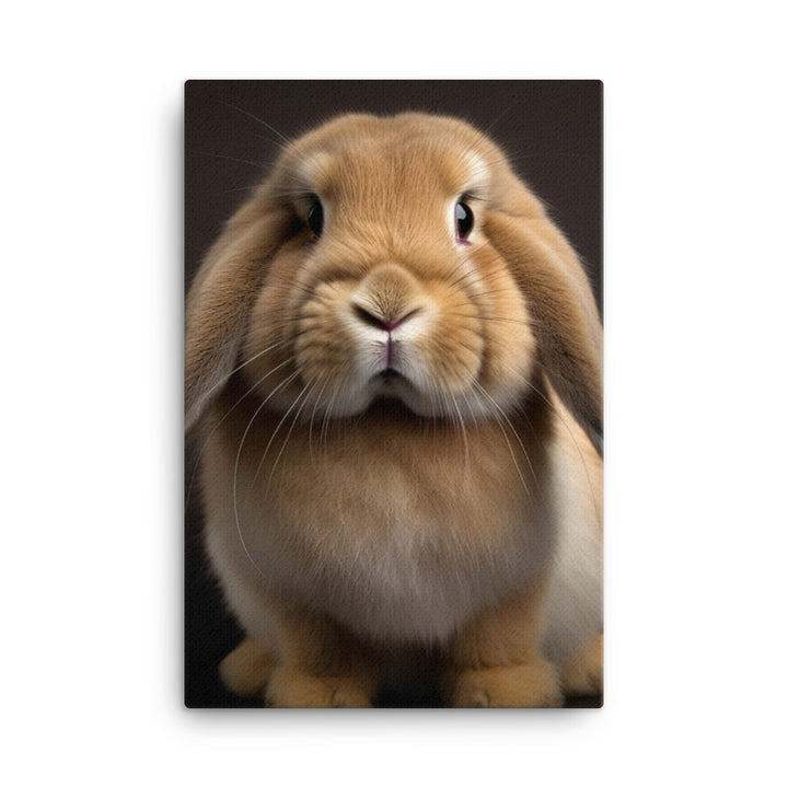 Holland Lop Bunny Canvas - PosterfyAI.com