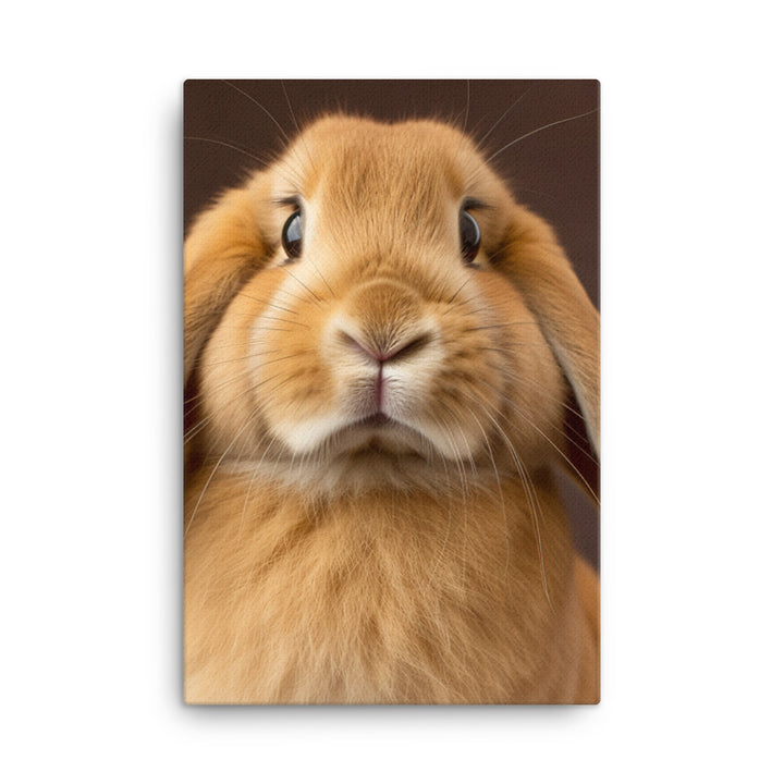 Holland Lop Bunny Canvas - PosterfyAI.com