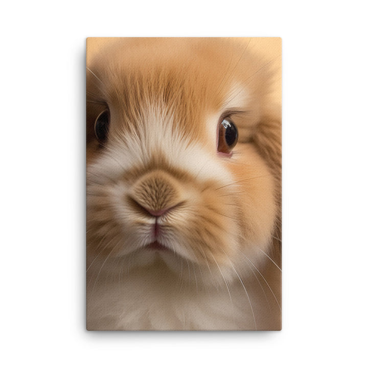 Charming Holland Lop Bunny Canvas - PosterfyAI.com
