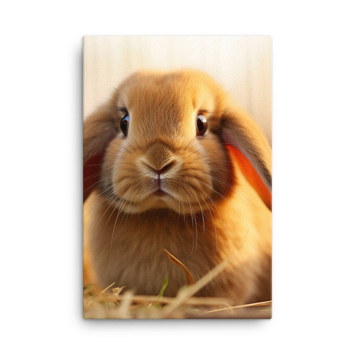 Adorable Holland Lop Bunny Canvas - PosterfyAI.com