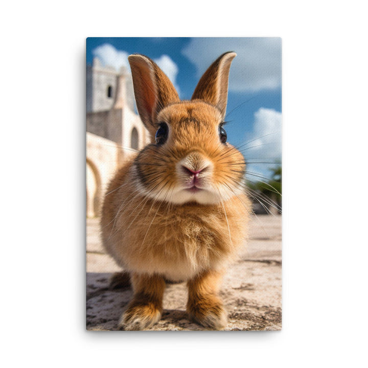 Adorable Havana Bunny Canvas - PosterfyAI.com