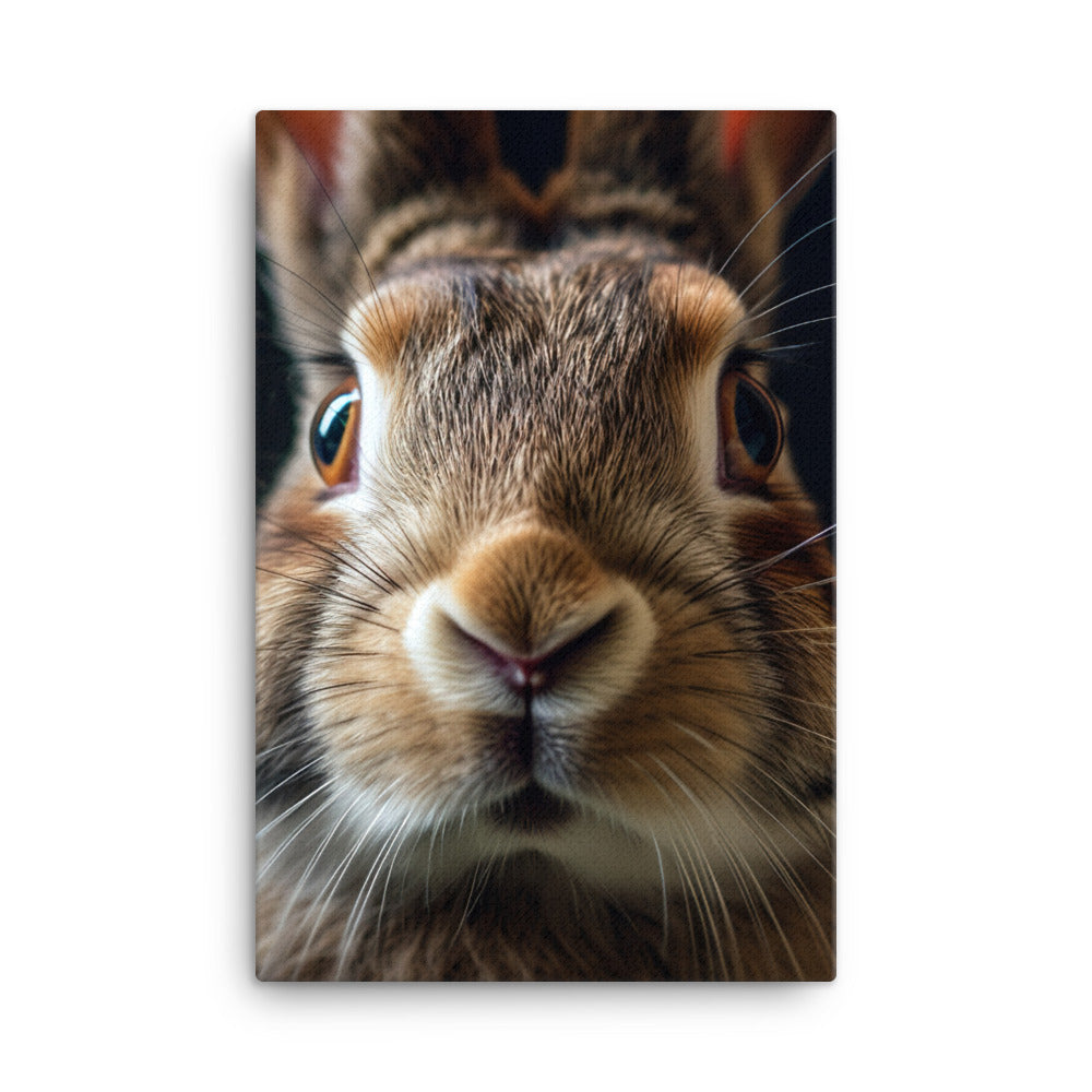 Charming Flemish Giant Bunny Canvas - PosterfyAI.com