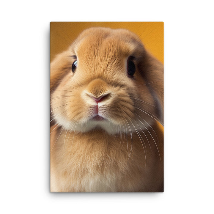 Adorable English Lop Bunny Canvas - PosterfyAI.com