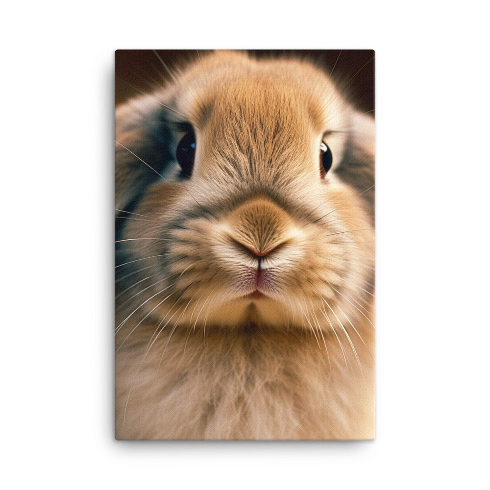Adorable English Lop Bunny Canvas - PosterfyAI.com