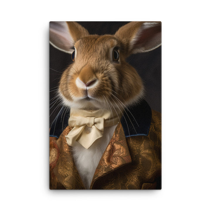 Dutch Bunny with a Stylish Pose Canvas - PosterfyAI.com