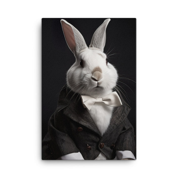 Dutch Bunny with a Stylish Pose Canvas - PosterfyAI.com
