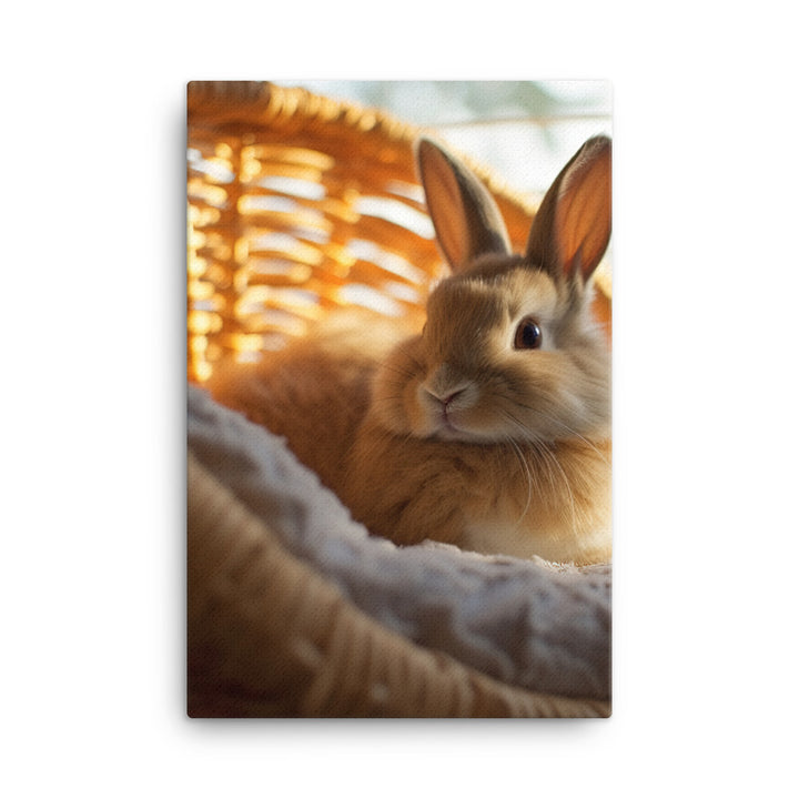 Californian Bunny in a Cozy Setting Canvas - PosterfyAI.com