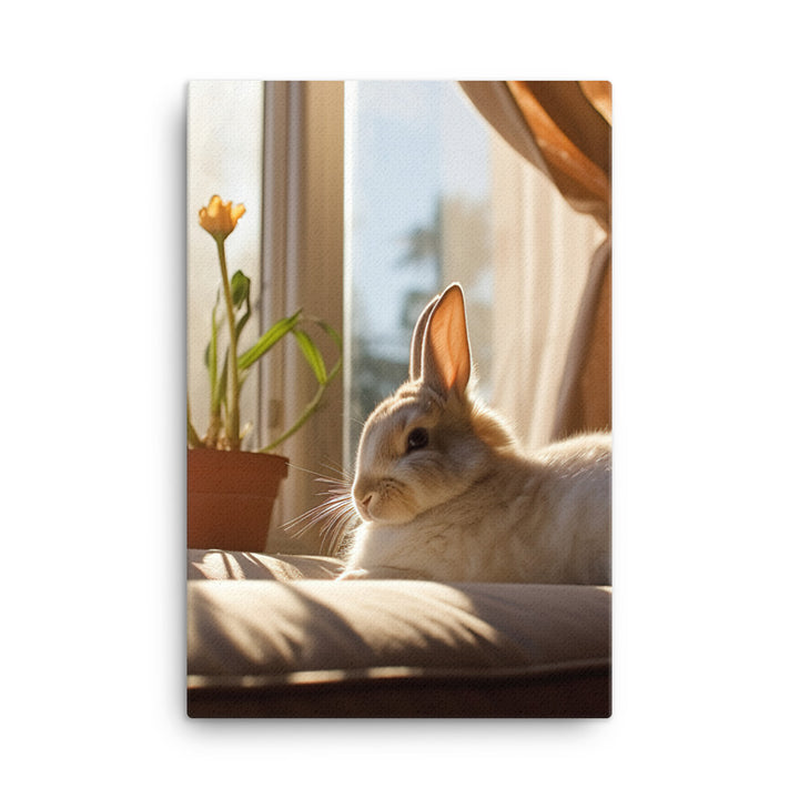 Californian Bunny in a Cozy Setting Canvas - PosterfyAI.com