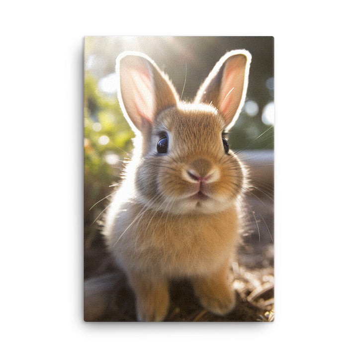 Adorable Californian Bunny Canvas - PosterfyAI.com