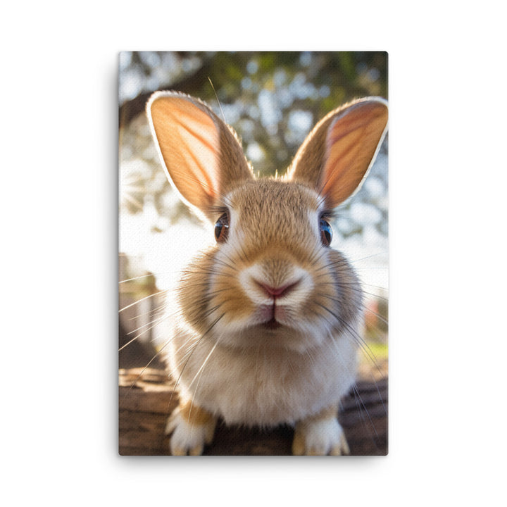 Adorable Californian Bunny Canvas - PosterfyAI.com