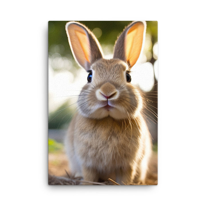 Adorable Californian Bunny Canvas - PosterfyAI.com