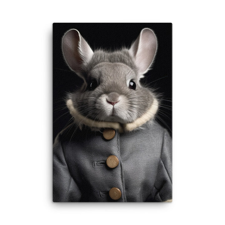 Chinchilla Bunny with a Stylish Pose Canvas - PosterfyAI.com