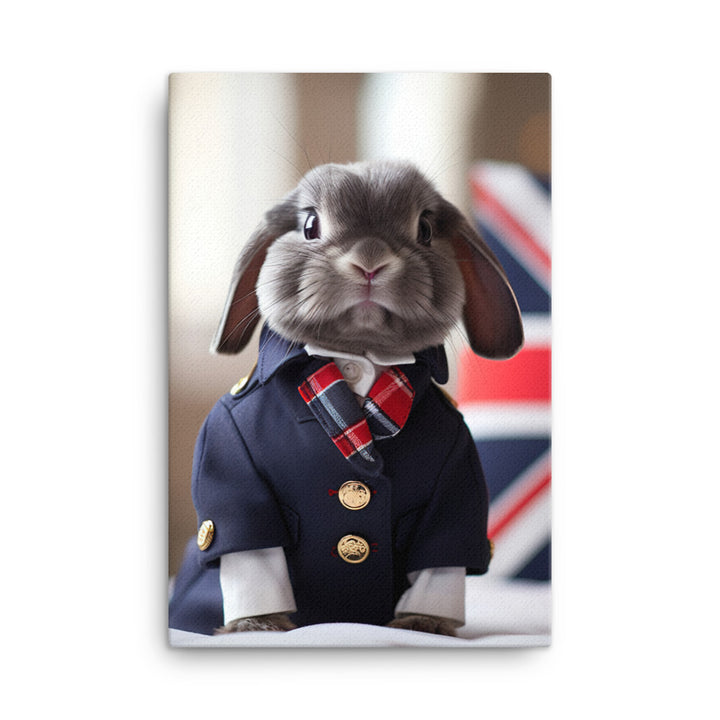 Britannia Petite Bunny with a Stylish Pose Canvas - PosterfyAI.com