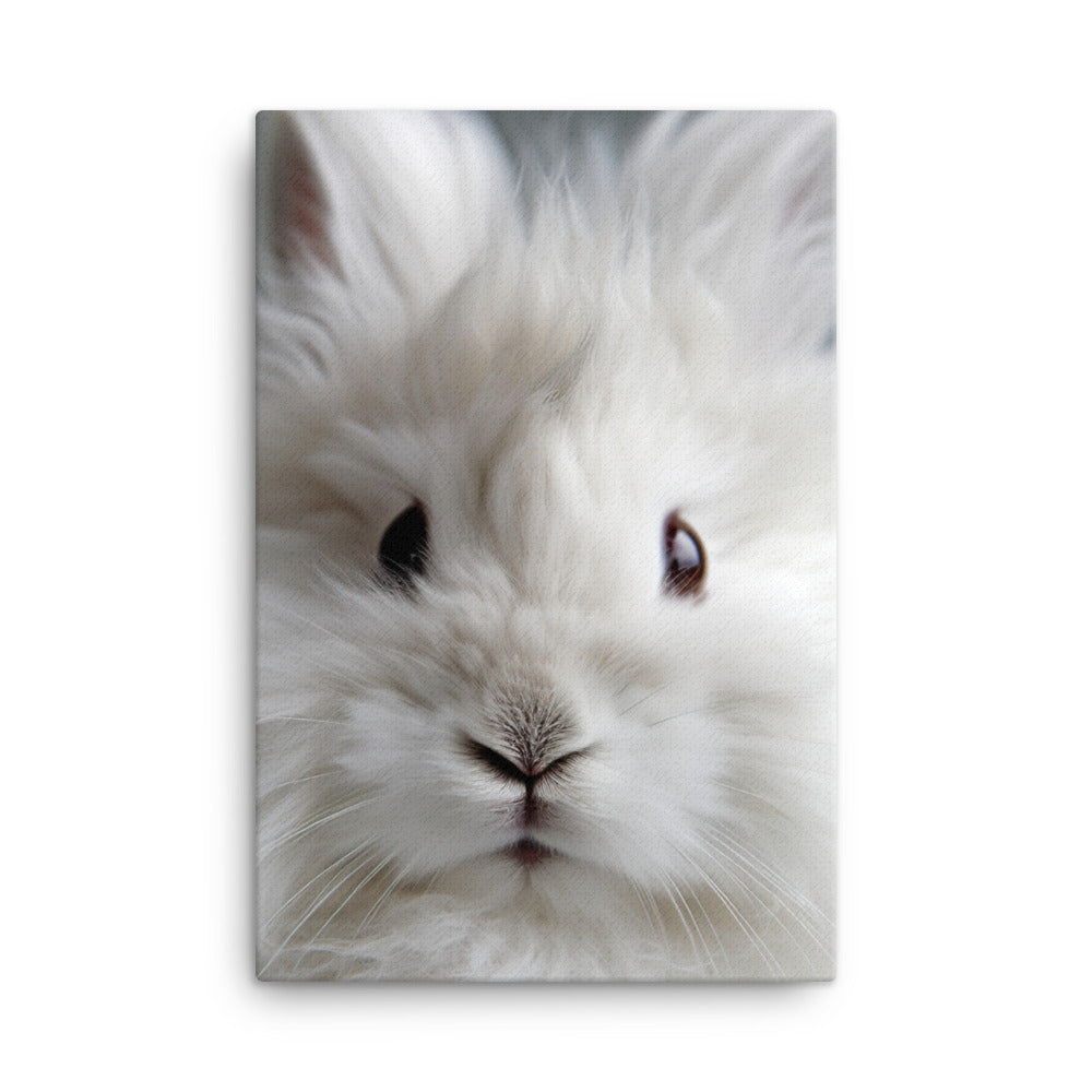 Fluffy Angora Bunny Canvas - PosterfyAI.com