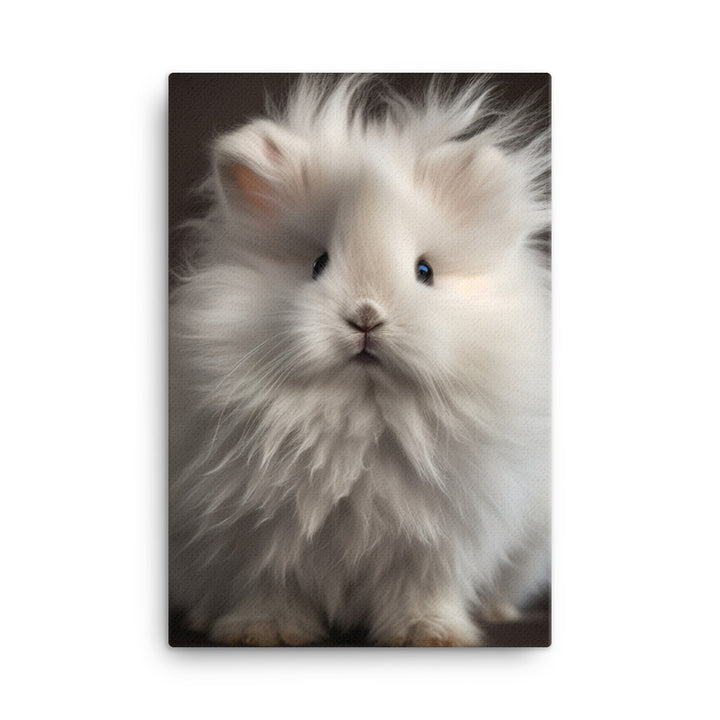 Fluffy Angora Bunny Canvas - PosterfyAI.com