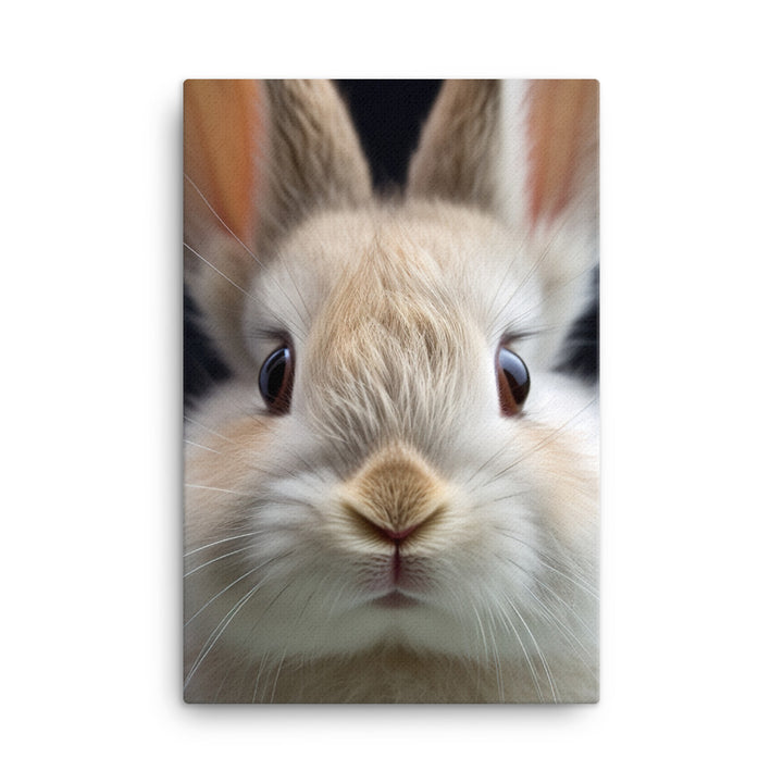 Portrait of a Fluffy American Bunny Canvas - PosterfyAI.com
