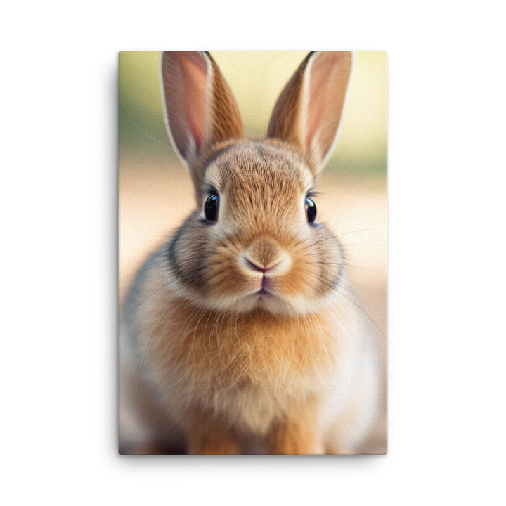 Adorable American Bunny Canvas - PosterfyAI.com