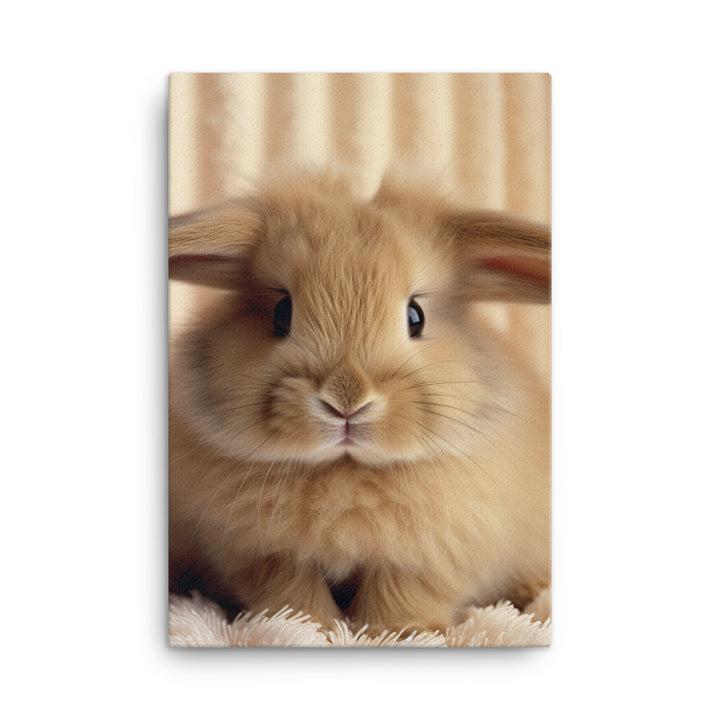 Adorable American Bunny Canvas - PosterfyAI.com