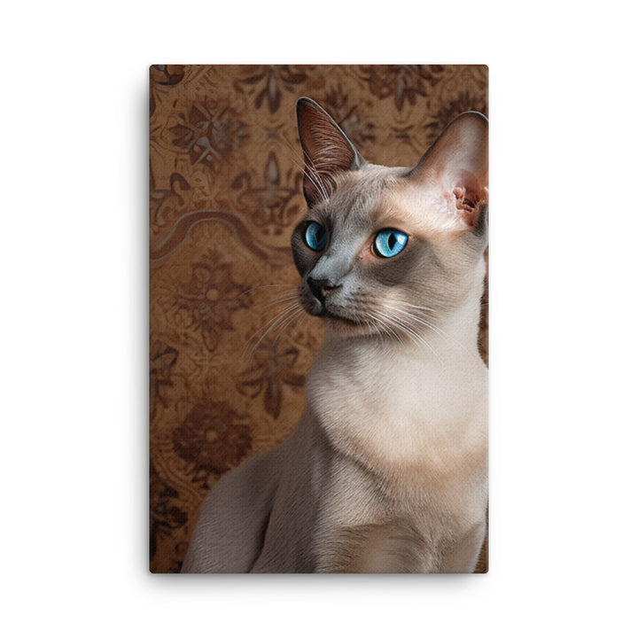 Luxurious Coat of Tonkinese Cat Canvas - PosterfyAI.com