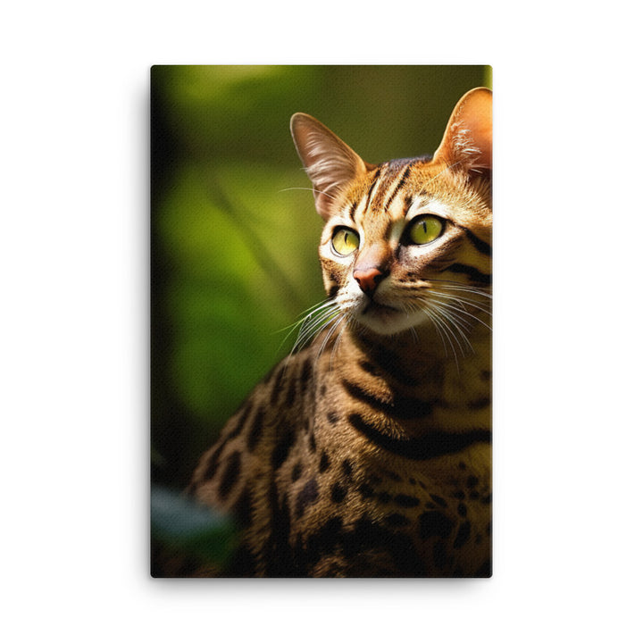 Wild Beauty of Ocicat Cat Canvas - PosterfyAI.com