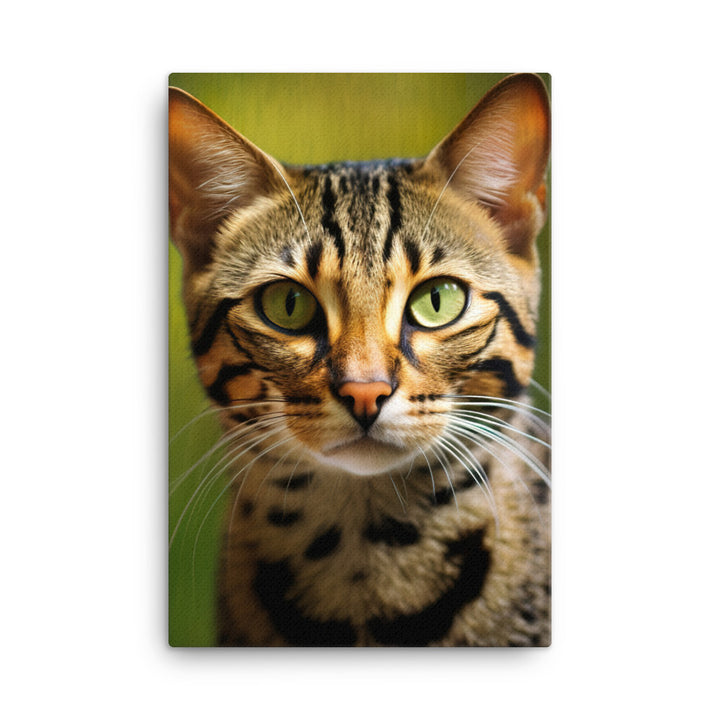Wild Beauty of Ocicat Cat Canvas - PosterfyAI.com