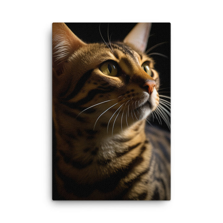 Majestic Beauty of Ocicat Cat Canvas - PosterfyAI.com