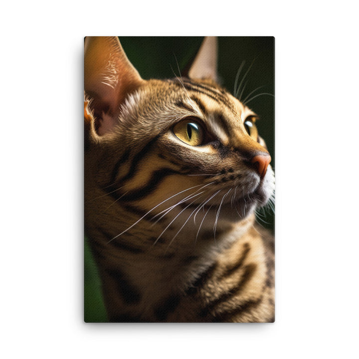 Majestic Beauty of Ocicat Cat Canvas - PosterfyAI.com