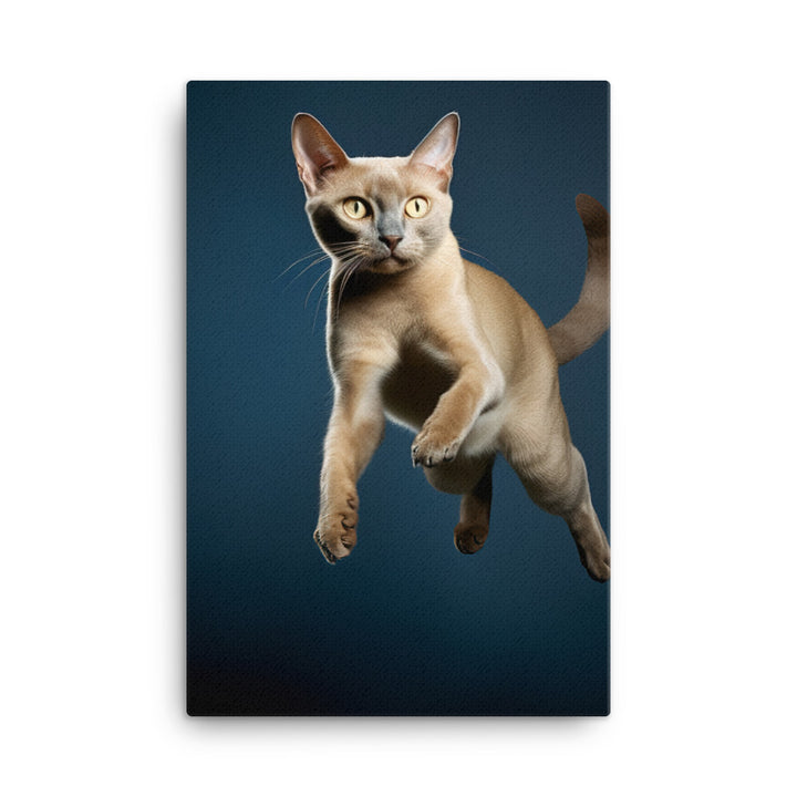 Graceful Movements of Burmese Cat Canvas - PosterfyAI.com