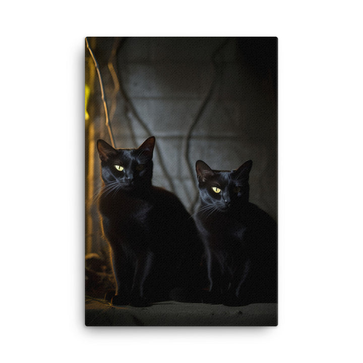 Elegance of Bombay Cats Canvas - PosterfyAI.com