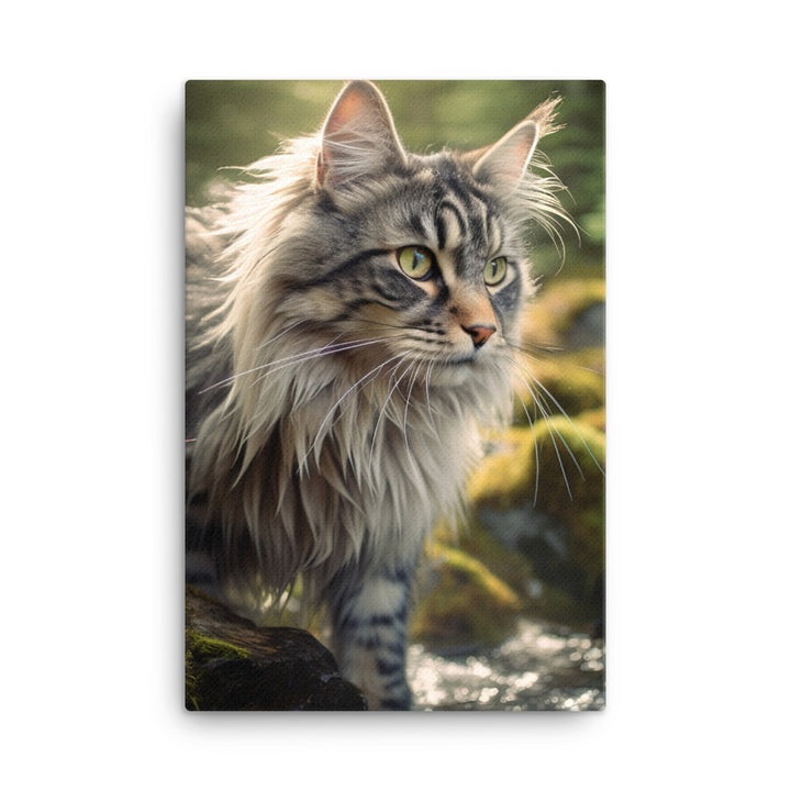Norwegian Forest Cat Canvas - PosterfyAI.com
