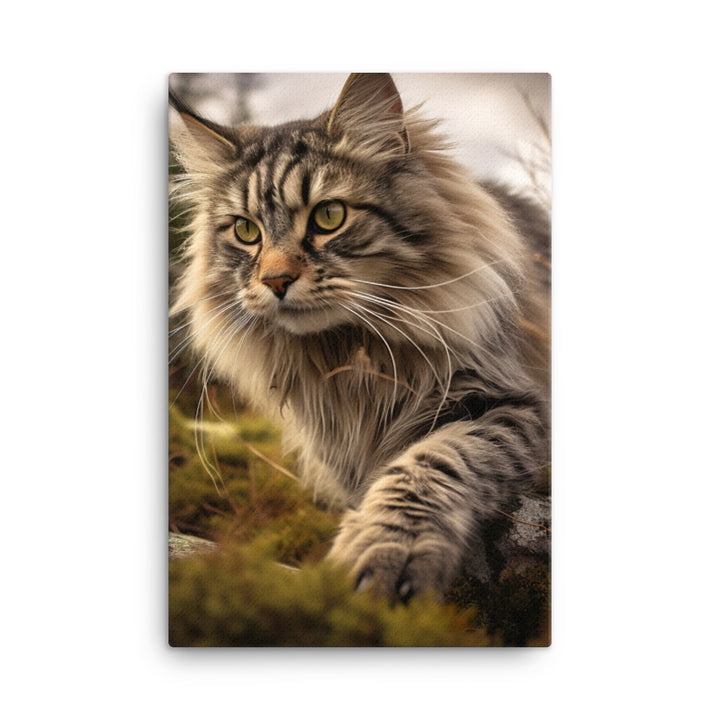 Norwegian Forest Cat Canvas - PosterfyAI.com