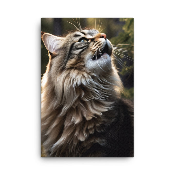 Norwegian Forest Cat Canvas - PosterfyAI.com