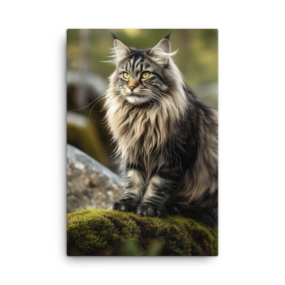 Norwegian Forest Cat Canvas - PosterfyAI.com