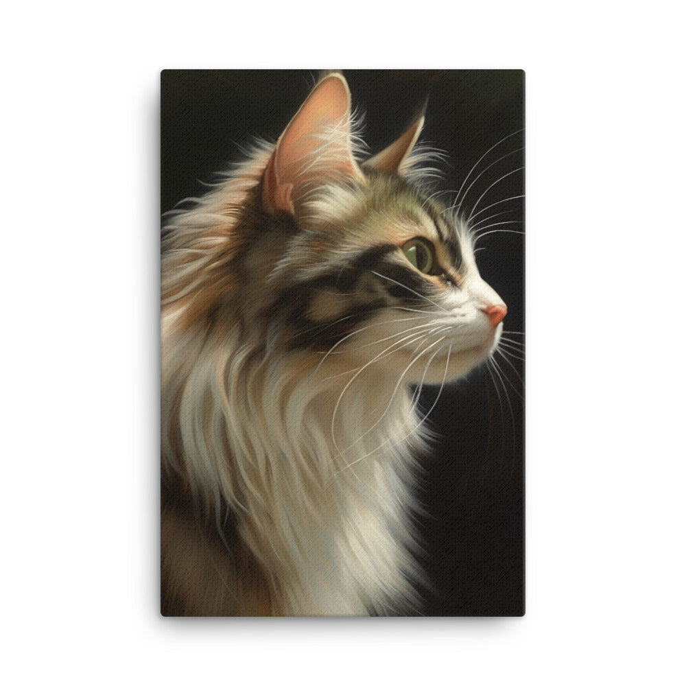 Norwegian Forest Cat Canvas - PosterfyAI.com