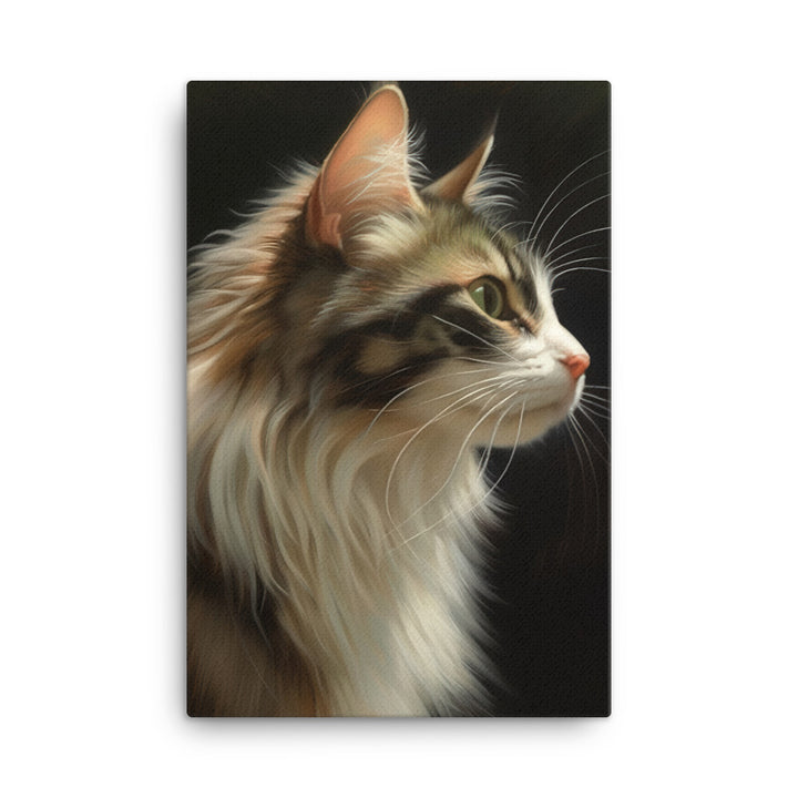 Norwegian Forest Cat Canvas - PosterfyAI.com