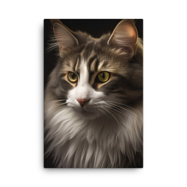 Norwegian Forest Cat Canvas - PosterfyAI.com