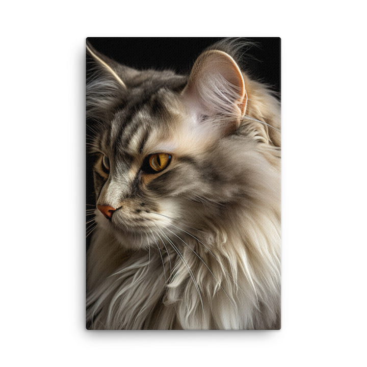 Norwegian Forest Cat Canvas - PosterfyAI.com
