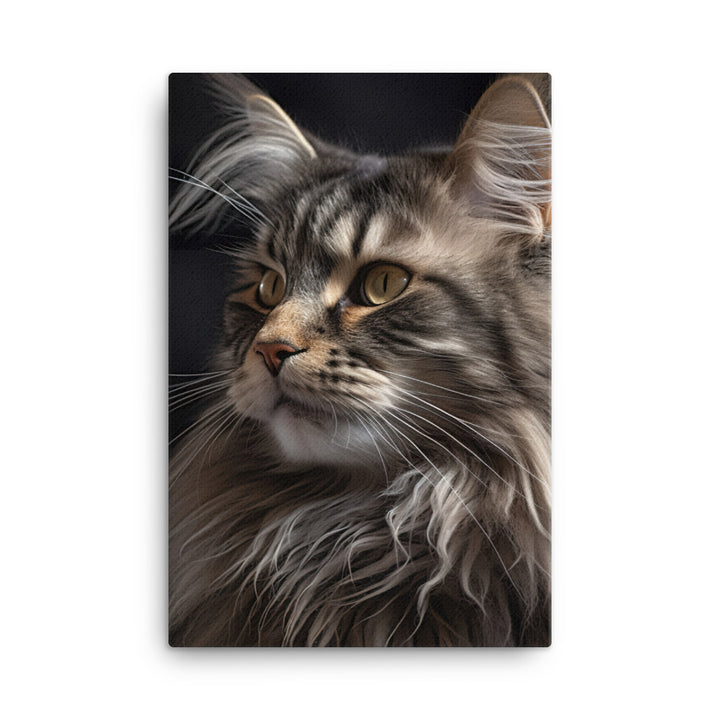 Norwegian Forest Cat Canvas - PosterfyAI.com